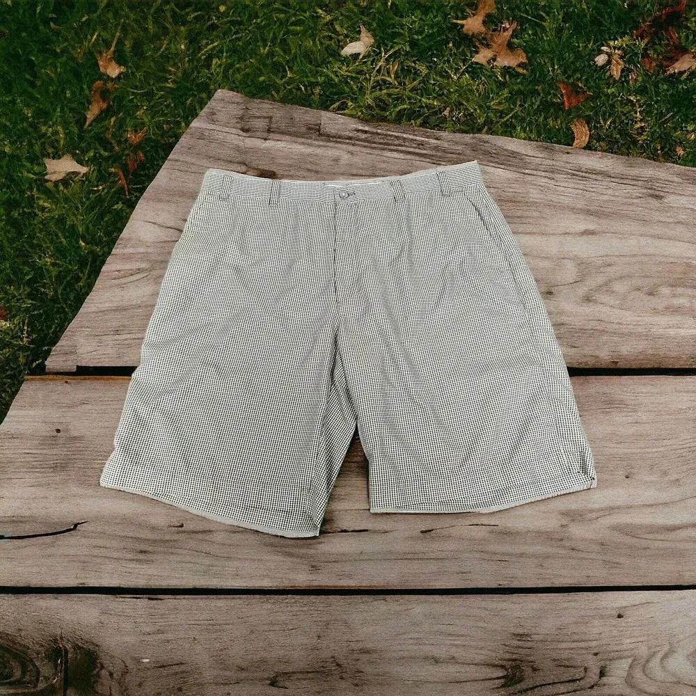 Callaway Golf Shorts Gray Checkered Design Athletic Flat Front Men's 42